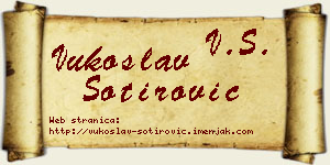 Vukoslav Sotirović vizit kartica